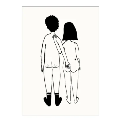 Affiche Naked Couple Back A4