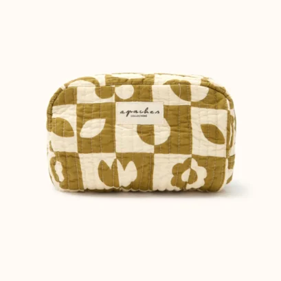 Petite Trousse Gaya Damier Tobacco