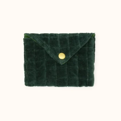 Pochette Ravi Velours Lisse Forest