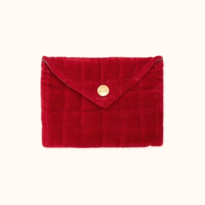 Pochette Ravi Velours Lisse Fire