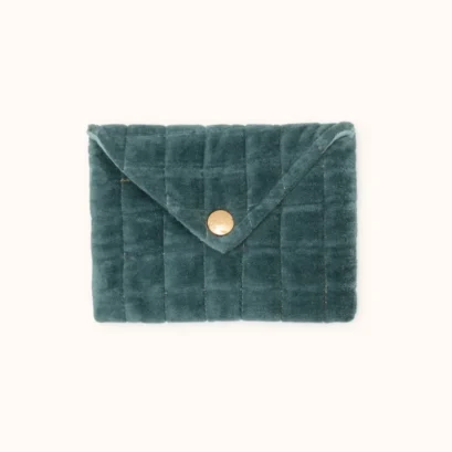 Pochette Ravi Velours Lisse Grey