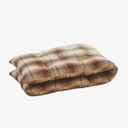 Matelas écossais marron, orange - 45x125cm