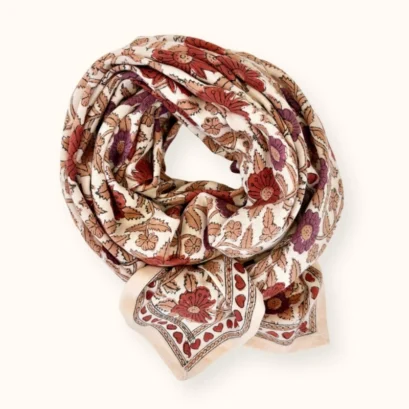 Foulard Latika Coeur Macadamia Fire