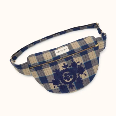 Big Sac Banane Khadi Carreaux Navy