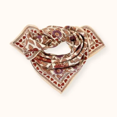 Foulard Manika Coeur Macadamia Fire
