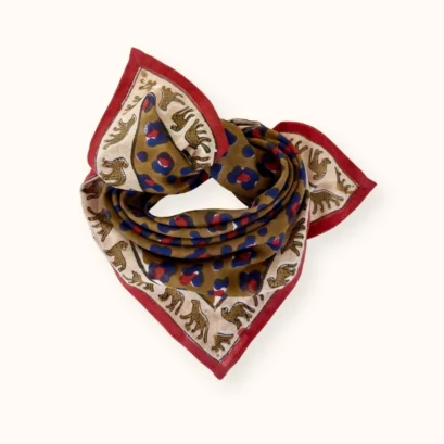 Foulard Dupitta Leopard Fire