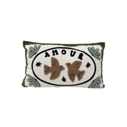 Coussin Oiseaux Amour