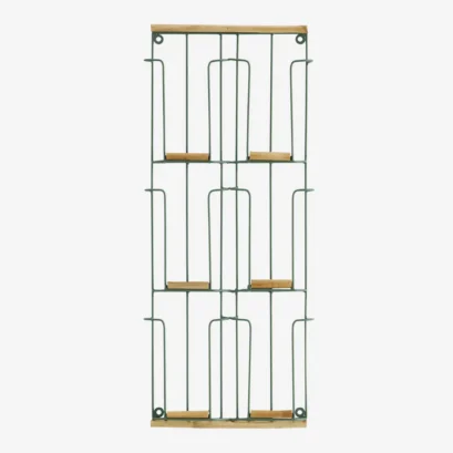 Porte-Cartes Mural Vert en bois et métal Madam Stoltz