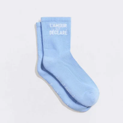 Chaussettes L'amour est Déclaré Bleu Ciel