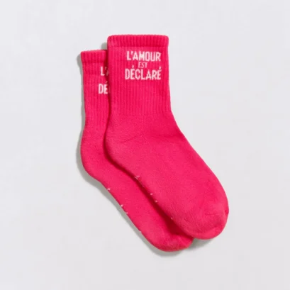 Chaussettes L'amour est Déclaré Rose