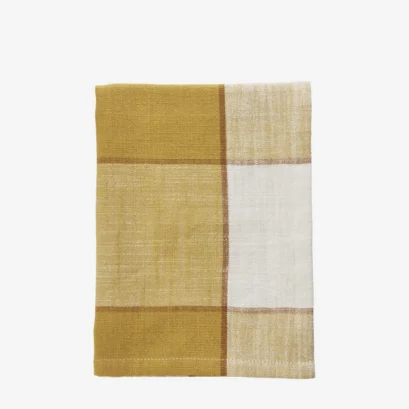 Torchon Carreaux Moutarde
