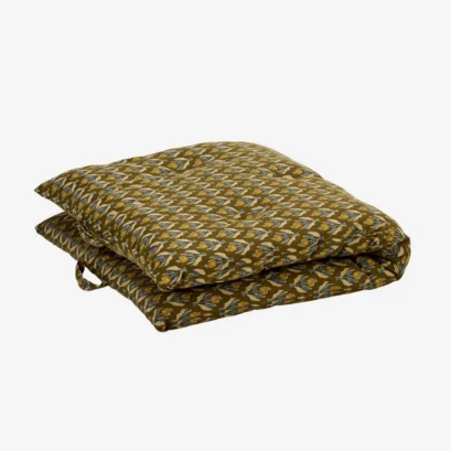Matelas en coton imprimé fleuri - 60x100cm