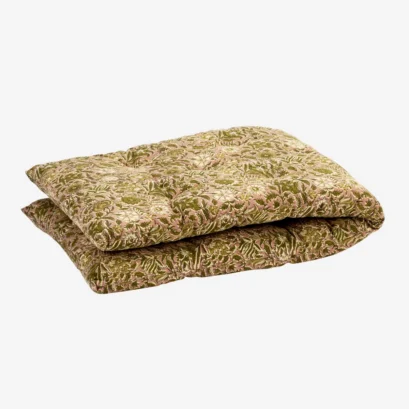 Matelas en coton imprimé fleuri - 45 x 125cm