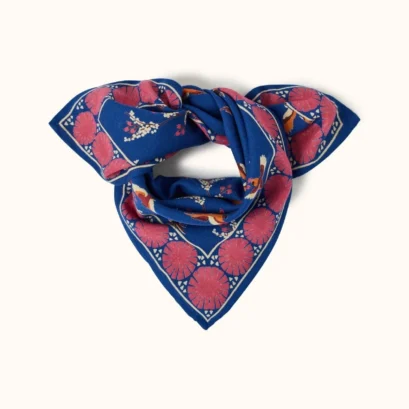 Foulard Manika Cerisier Bleu Royal