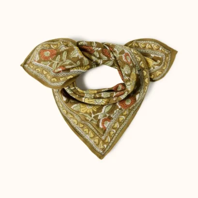Foulard Manika Coeur Tapenade Mimosa