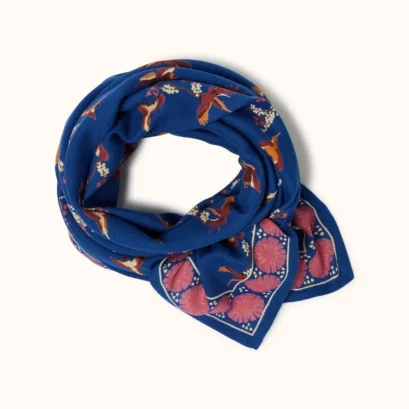 Foulard Latika Cerisier Bleu Royal