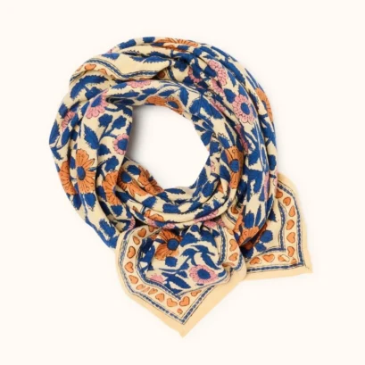 Foulard Latika Coeur Bleu Royal