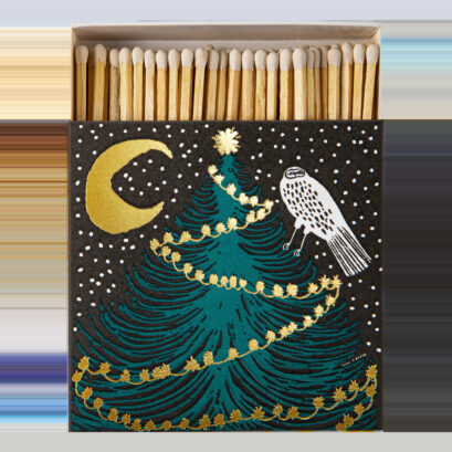Boite Grandes Allumettes - Owl, Moon And Tree