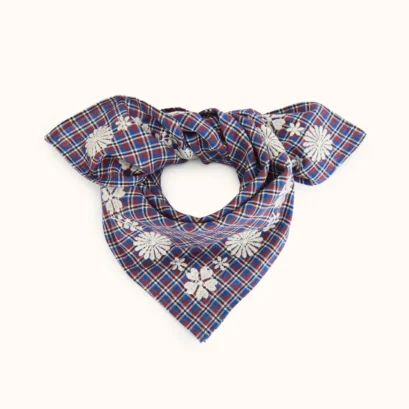 Foulard Fayara Khadi Saphir